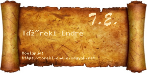 Töreki Endre névjegykártya